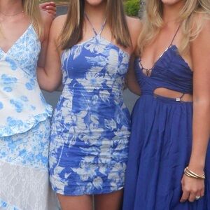 Blue mini dress